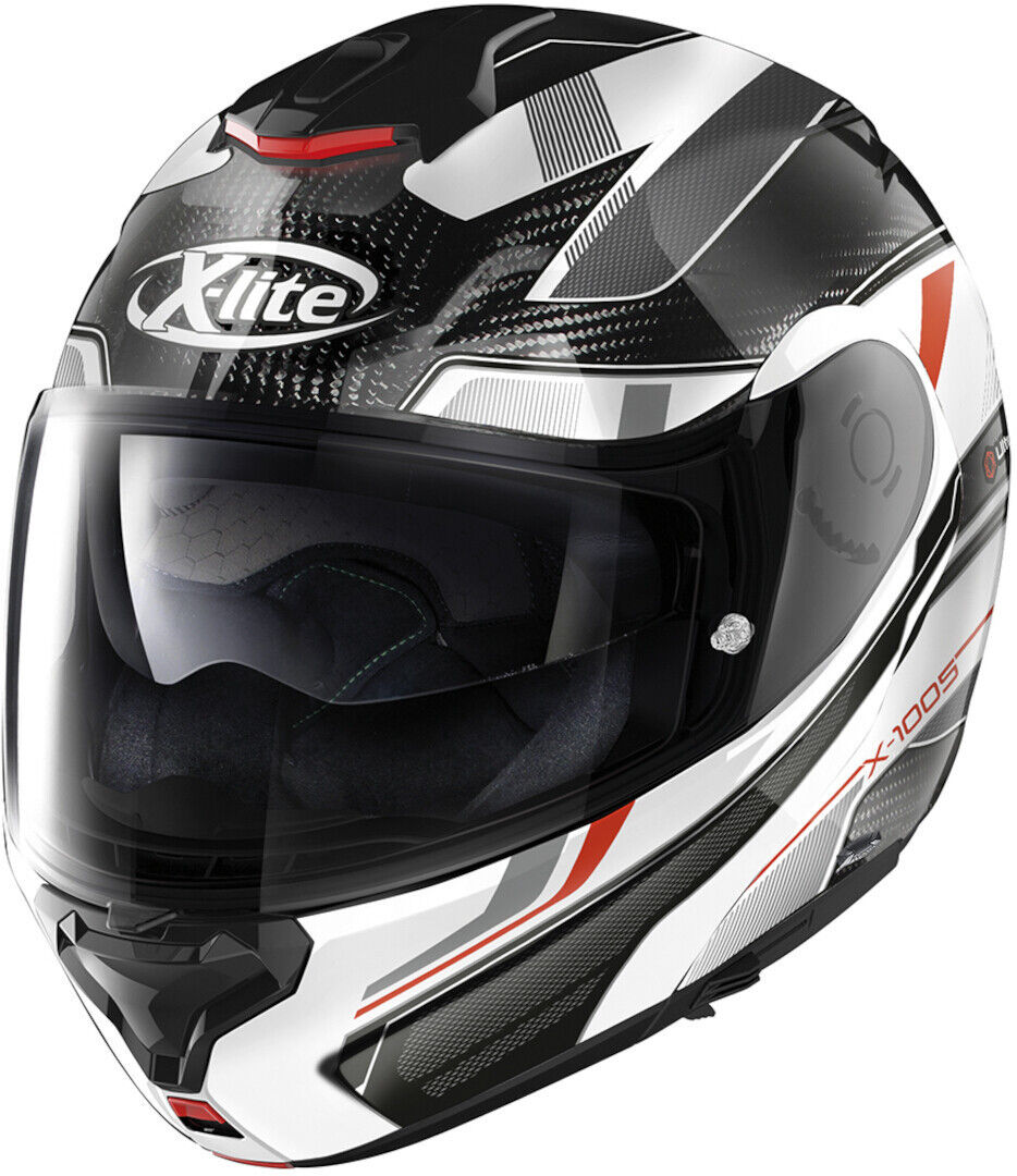 Photos - Motorcycle Helmet X-lite X-1005 Ultra Carbon Powertrain N-Com Helmet Unisex Black White Red 