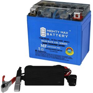 MIGHTY MAX BATTERY YTX5L-BS GEL Replacement Battery for Yamaha 230 TTR230 05-20 + 12V 1Amp Charger