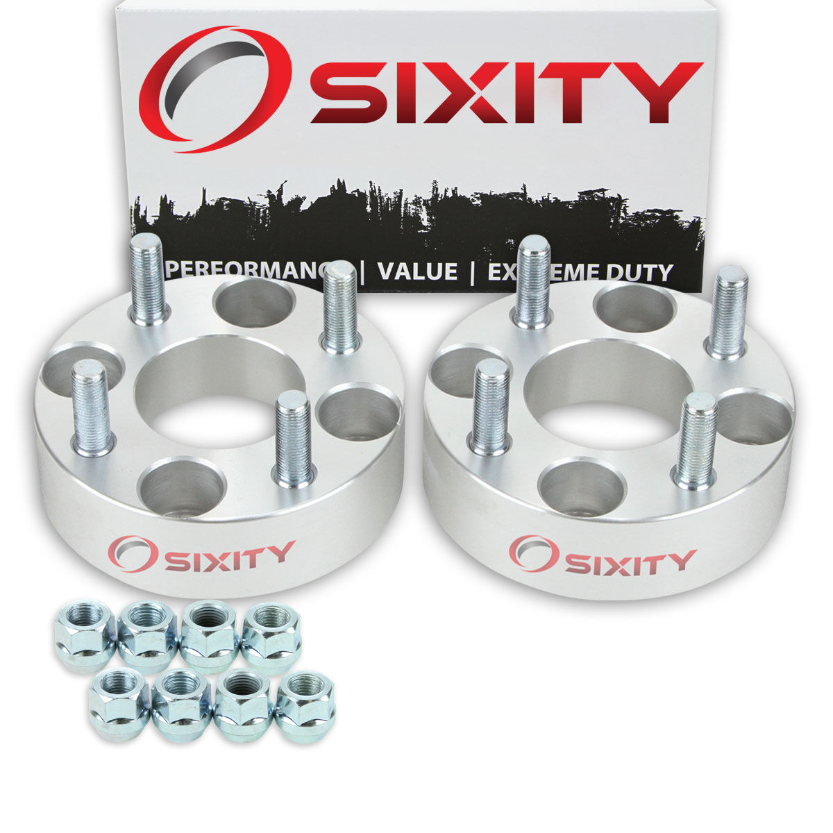 Sixity 2 pc 1.5 Inch 1990-2013 EZ-Go Club Car 4/4.0 Front Wheel Spacers