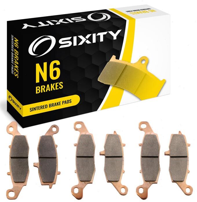 Sixity Front + Rear Sintered Brake Pads 2001 Kawasaki VN1500G Vulcan 1500 Nomad