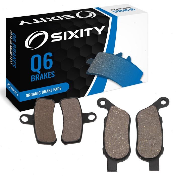 Sixity Front + Rear Organic Brake Pads 2012-2015 Harley Davidson FXDWG Dyna Wide Glide
