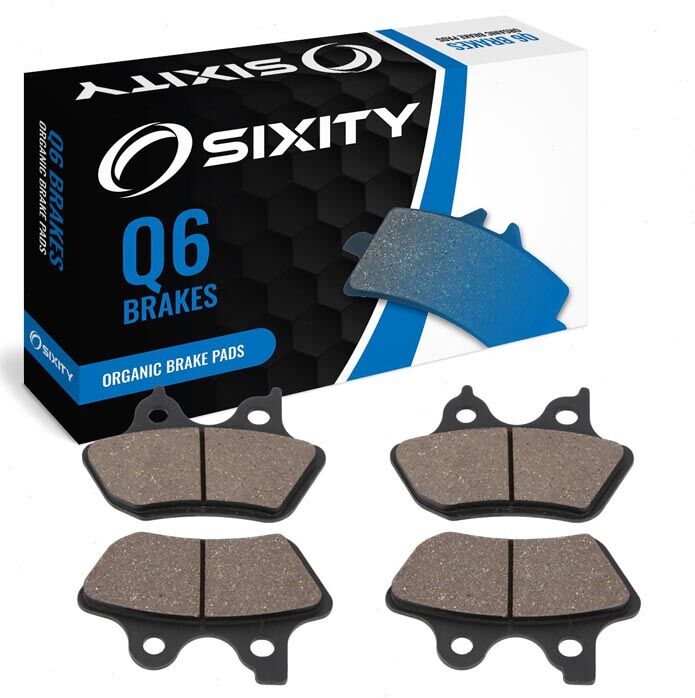 Sixity Front + Rear Organic Brake Pads 2006 Harley Davidson FXDI Dyna Super Glide