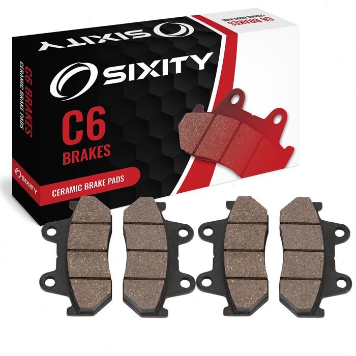 Sixity Front Ceramic Brake Pads 1985 Honda GL1200L Gold Wing Limited 10mm