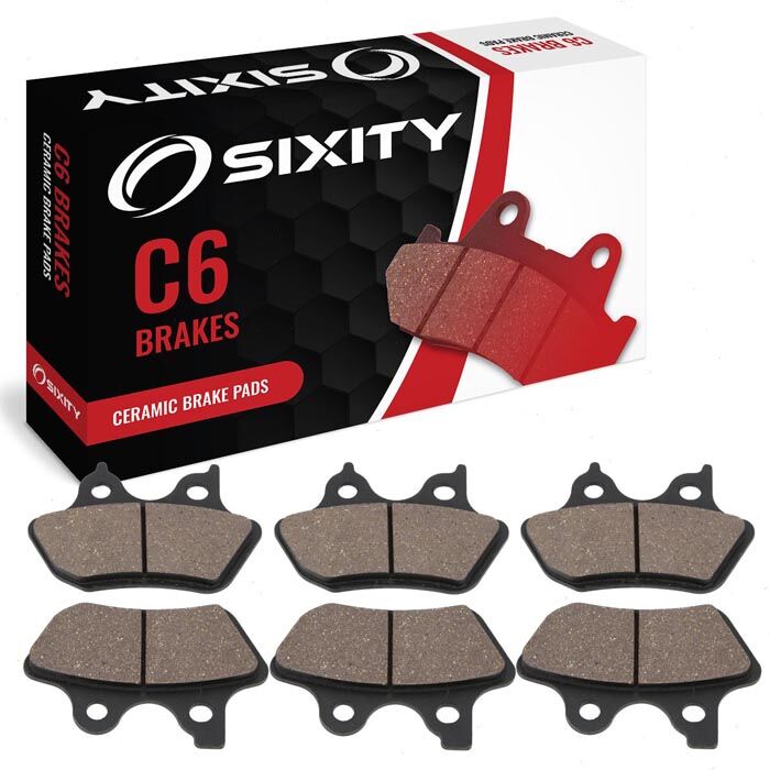 Sixity Front + Rear Ceramic Brake Pads 2000-2003 Harley Davidson FXDX Dyna Super Glide