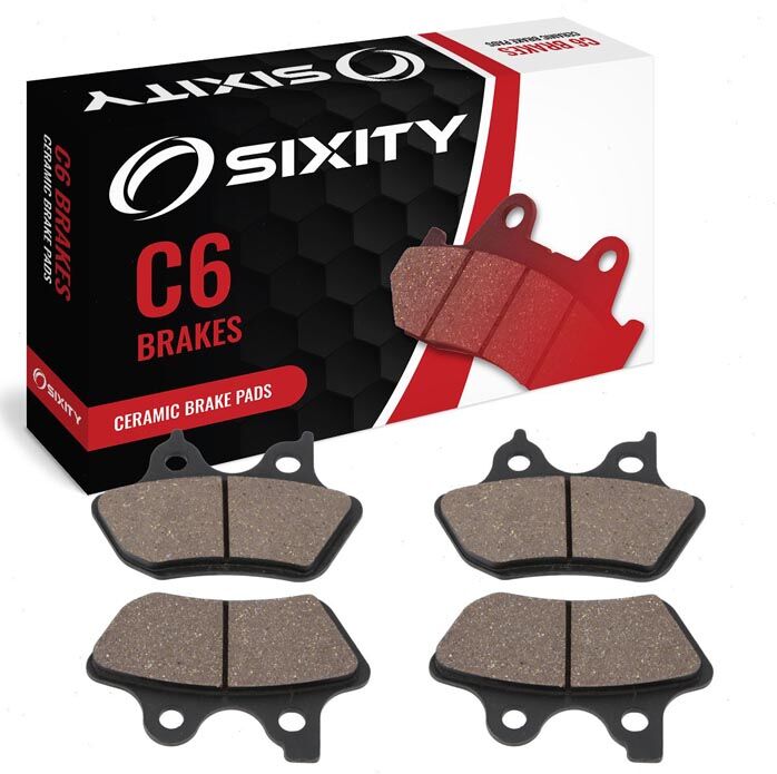 Sixity Front + Rear Ceramic Brake Pads 2006 Harley Davidson FXDI Dyna Super Glide