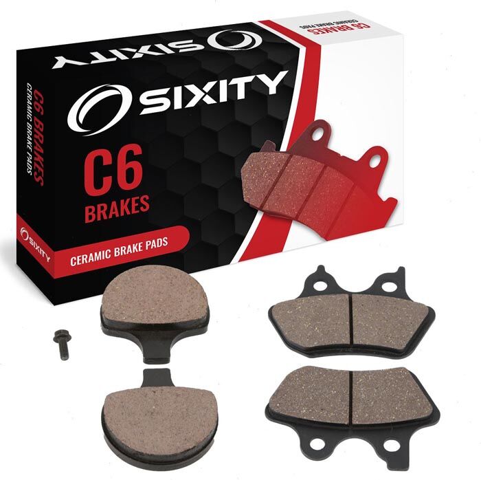 Sixity Front + Rear Ceramic Brake Pads 2005-2006 Harley Davidson FLSTSCI Softail