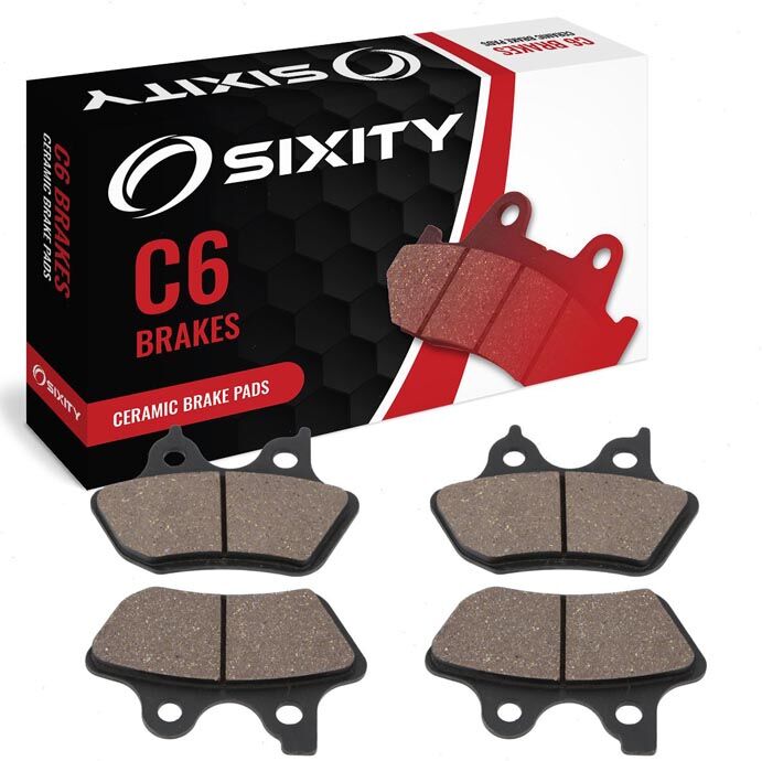 Sixity Front + Rear Ceramic Brake Pads 2006 Harley Davidson FLST Heritage Softail