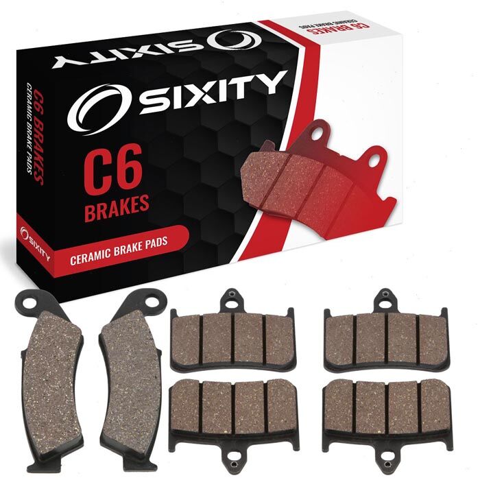 Sixity Front + Rear Ceramic Brake Pads 1990 Honda VFR750R RC30