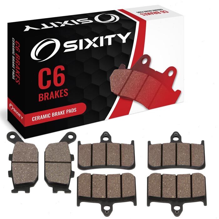 Sixity Front + Rear Ceramic Brake Pads 1998-2005 Honda VTR1000 Super Hawk