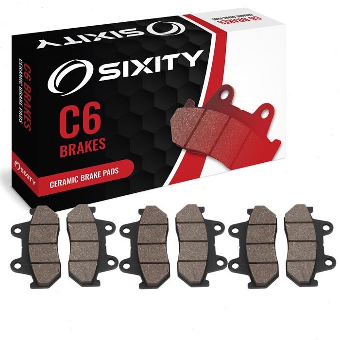 Sixity Front + Rear Ceramic Brake Pads 1983 Honda GL1100I Gold Wing Interstate