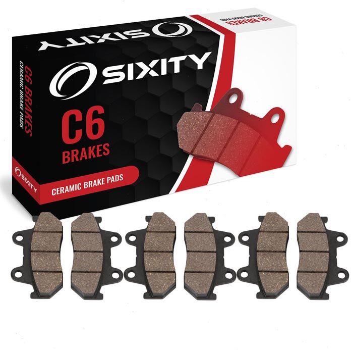 Sixity Front + Rear Ceramic Brake Pads 1984-1985 Honda GL1200I Gold Wing Interstate