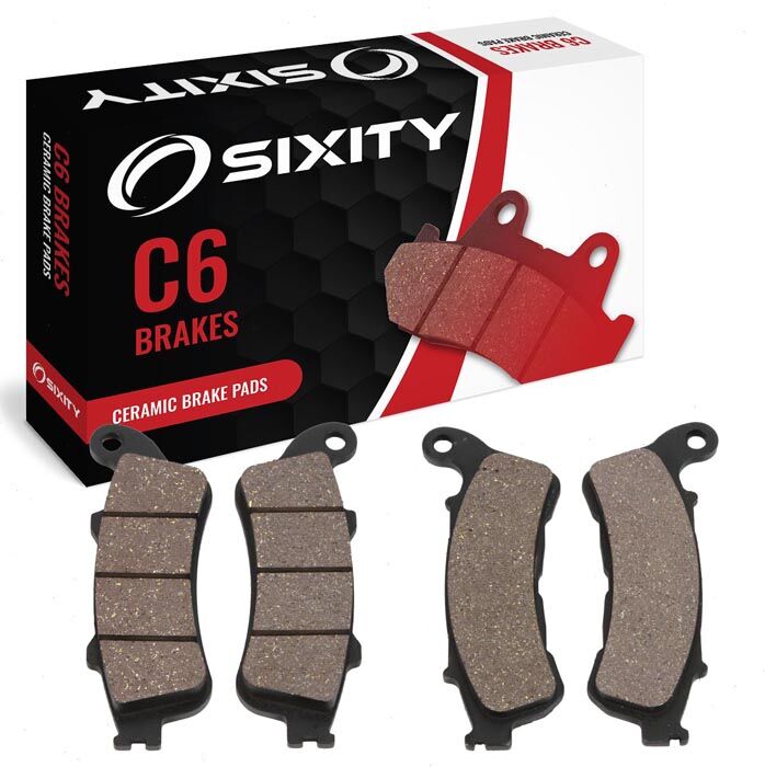 Sixity Front + Rear Ceramic Brake Pads 2012-2015 Honda VT1300CRA Stateline ABS