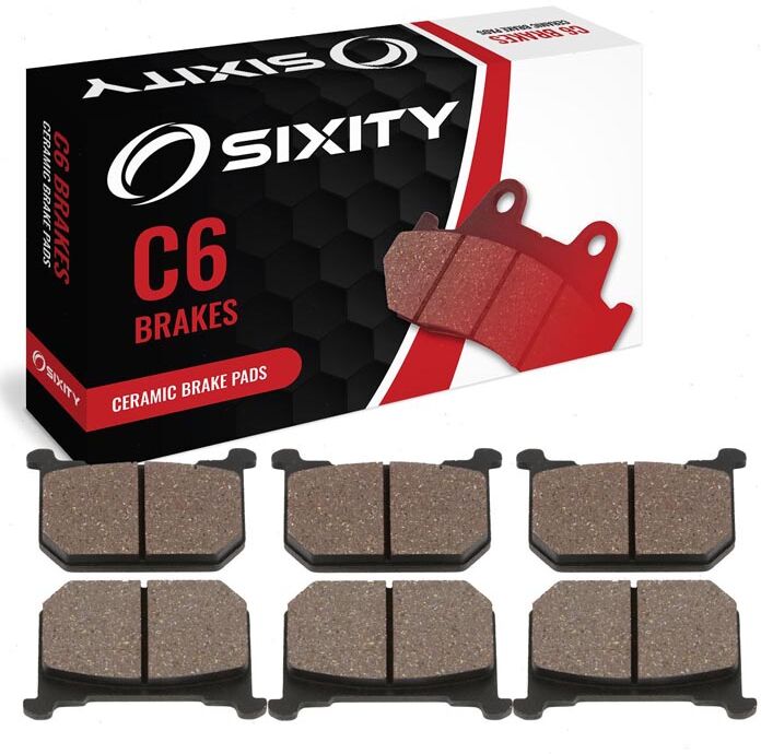 Sixity Front + Rear Ceramic Brake Pads 1983 Kawasaki KZ750F LTD Shaft F1