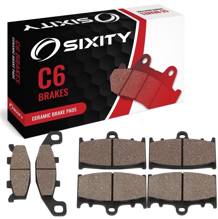 Sixity Front + Rear Ceramic Brake Pads 1990-1993 Kawasaki ZX1100 Ninja ZX-11