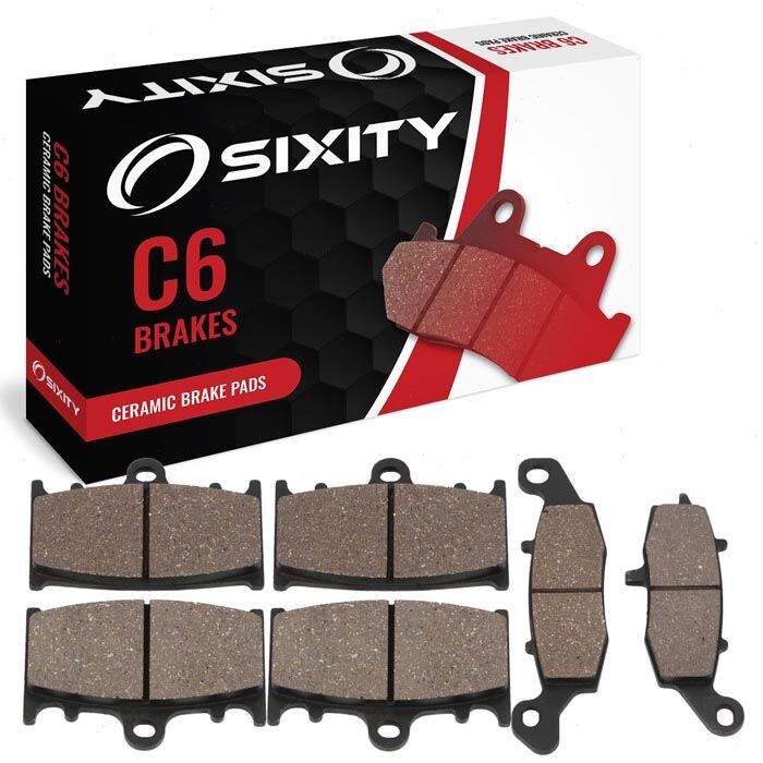 Sixity Front + Rear Ceramic Brake Pads 2014 Kawasaki VN1700 Vulcan 1700 Nomad ABS