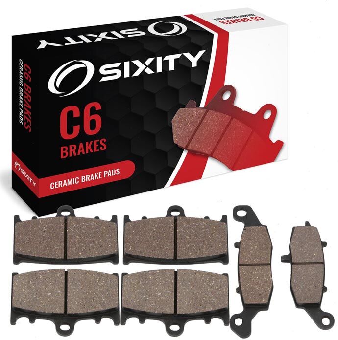 Sixity Front + Rear Ceramic Brake Pads 2006-2010 Kawasaki VN2000F Vulcan 2000 Classic