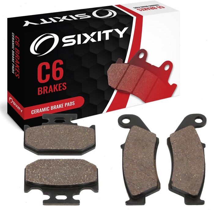 Sixity Front + Rear Ceramic Brake Pads 1995-2006 Kawasaki KDX200 H1 H2 H3