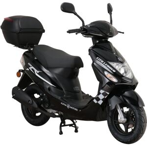 Alpha Motors Mofaroller CityLeader 50 ccm 25 kmh EURO 5 schwarz inkl. Topcase