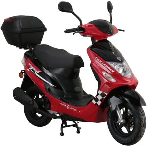 Alpha Motors Motorroller CityLeader 50 ccm 45 kmh EURO 5 rot inkl. Topcase