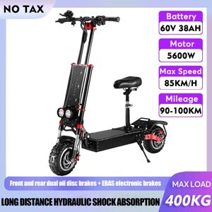 Eu Electric Scooter Boutique S4 Elektroroller Für Langstrecken, Hydraulischer Stoßdämpfer, Ölbremse, 5600 W, 85 Km/h, 60 V, 38 Ah, 100 Km Elektrische Laufleistung, E-Roller