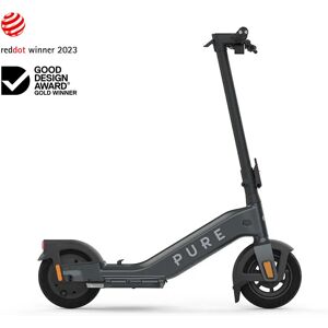 Pure Advance+ Trottinette Électrique - La position de conduite ultimePlus de stabilite. 70% plus fine. Autonomie 50 km. - Argent Platine Metallise