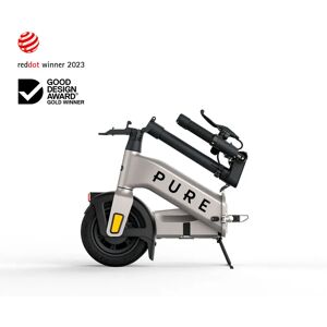 Reconditionne : Pure Advance Flex 2023 Trottinette Électrique remis a neuf - La trottinette la plus compacte. Portable. Polyvalente. Autonomie 40 km. - Argent Platine Metallise