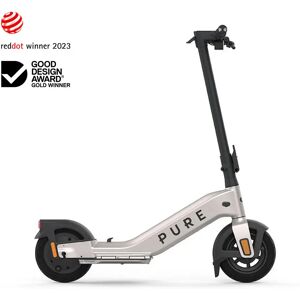 Pure Advance+ Electric Scooter: The Ultimate Riding Position, 31mi Range, 710W Motor - Platinum Platinum