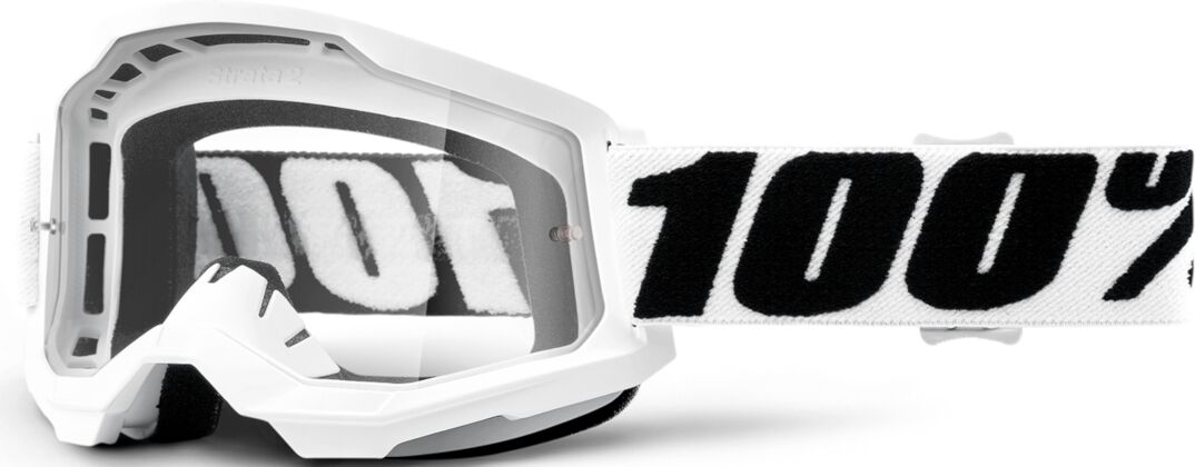 100% Strata II Everest Motocross Brille Schwarz Weiss Einheitsgröße