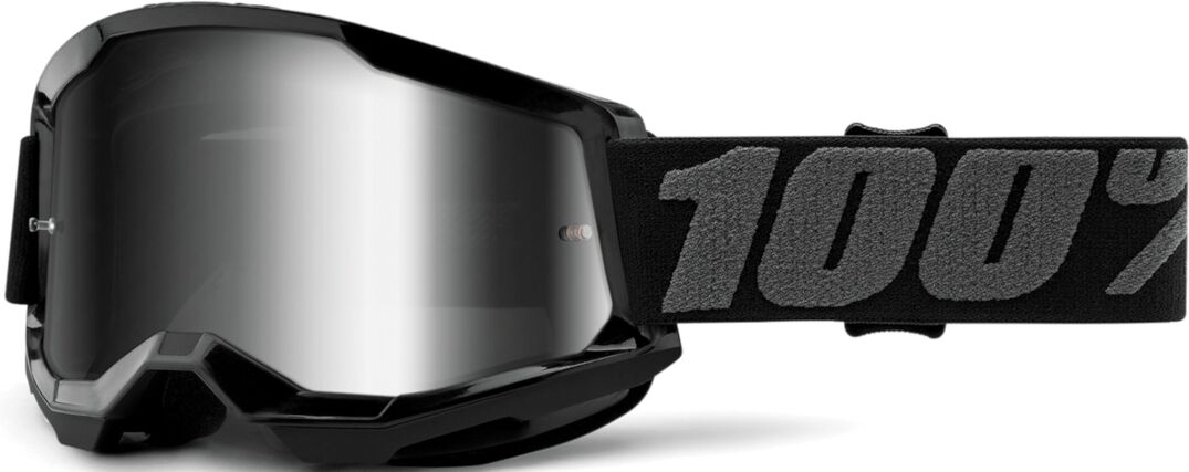 100% Strata II Extra Motocross Brille Schwarz Grau Einheitsgröße