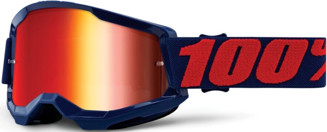 100% Strata II Extra Masego Motocross Brille Rot Blau Einheitsgröße