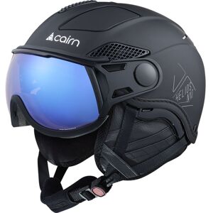 Cairn Helios Leather Evolight NXT, Skihelm mit Visir, schwarz