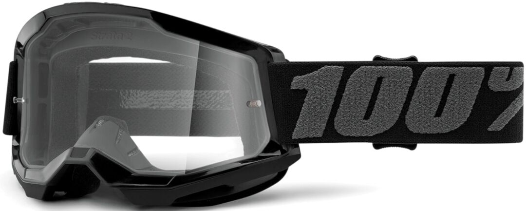 100% Strata II Motocross Brille Einheitsgröße Schwarz Grau