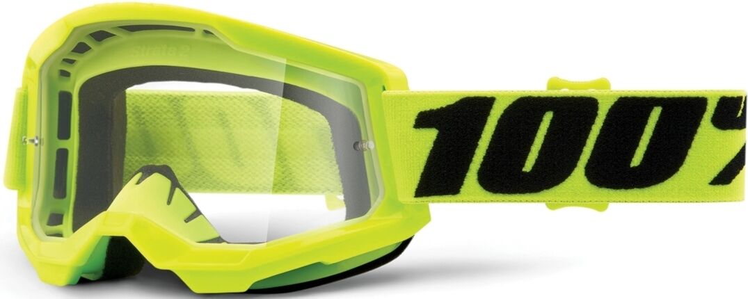 100% Strata II Motocross Brille Einheitsgröße Schwarz Gelb