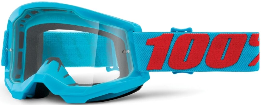 100% Strata II Summit Motocross Brille Einheitsgröße Rot Blau