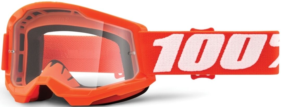 100% Strata II Jugend Motocross Brille Einheitsgröße Schwarz Orange