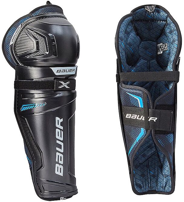 BAUER Hockey-Schienbeinschoner X Shin Guard SR/INT schwarz   Größe: 14"   1011869 Auf Lager Unisex 14"