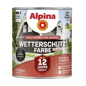 Alpina Wetterschutzfarbe deckend 0,75 L schwarz