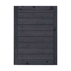 Plus Einzeltor Klink 100 x 125 cm schwarz Planken 2,7/0,7 x 14 x 177 cm
