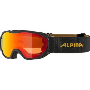 Alpina Pheos Junior Mirror Skibrille (842 black/yellow matt, Scheibe: Q-Lite orange (S2))