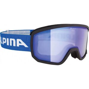 Alpina Scarabeo Brillenträger Skibrille Hybrid Mirror (891 black matt, Scheibe: HYBRIDMIRROR blue)