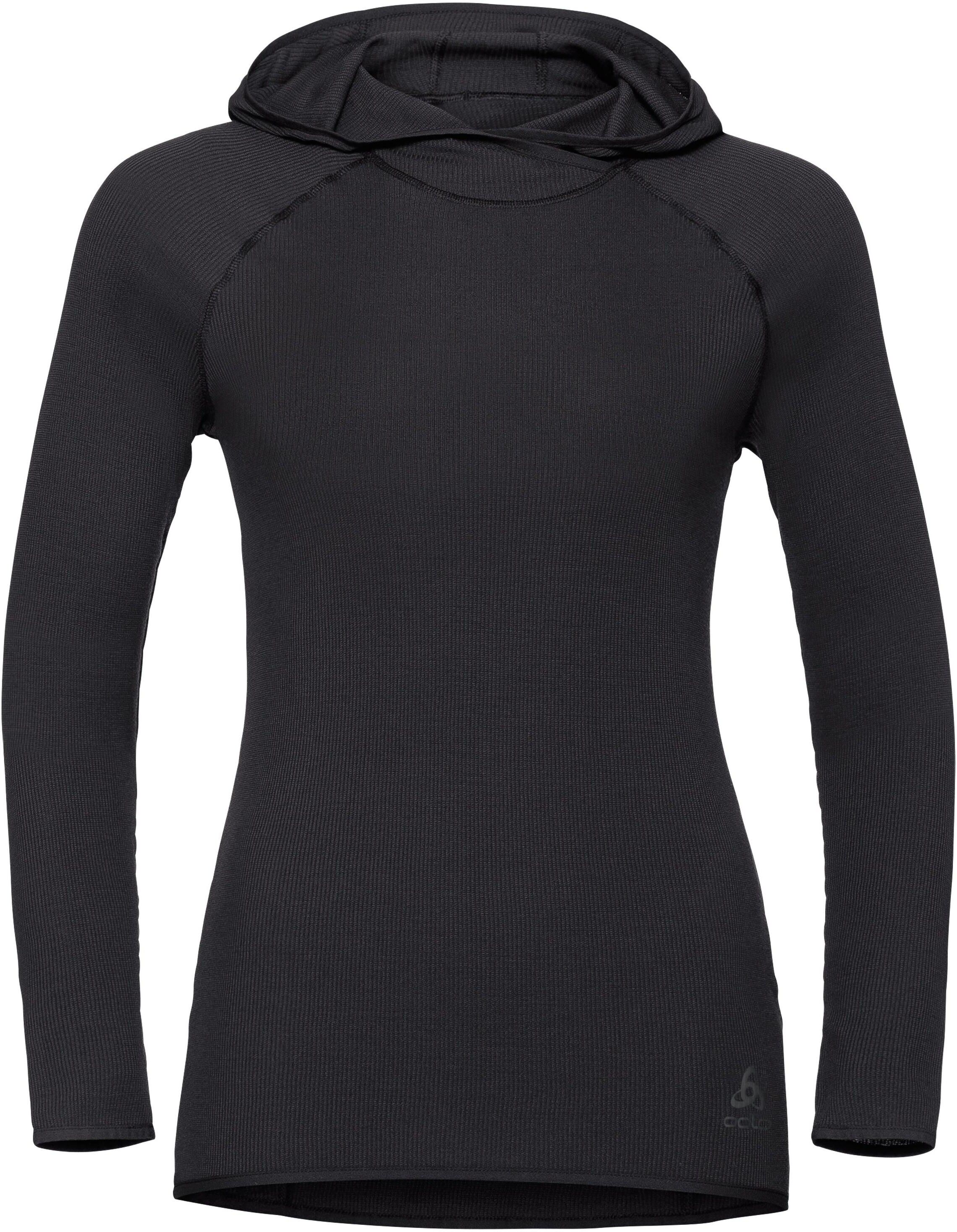 Odlo Damen Pure Wool Midlayer Hoody, female, black, XS