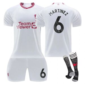 2023/24 Manchester United tredje trøje #6 Martinez fodboldtrøjesæt 24(130-140CM)