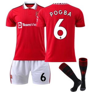 2022/23 Ny Manchester United fodboldtrøje til voksne POGBA 6 Kids 24(130-140CM)