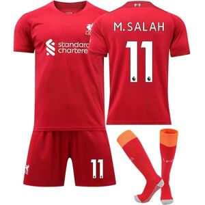 22/23 Liverpool Hjem Salah Mane fodboldtrøje træningssæt M.SALAH NO.11 Kids 24(130-140CM)