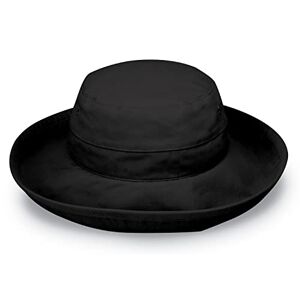 Wallaroo Hat Company Women's Wallaroo Casual Traveller UV Sun Hat – UPF50 + Sun Protection (Adjustable & Packed) – Black, Adjustable Up To 58 cm