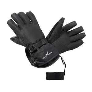 Black Crevice Erwachsene Skihandschuhe I atmungsaktive & wasserdichte Ski-Handschuhe für Herren & Damen I warme Winterhandschuhe I robuste Schnee-Handschuhe mit Gummibund-Kordelzug