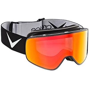 Black Crevice Skibrille im Frameless Design I Ski-Brille in verschiedenen Farben I wechselbare Scheibe I bruchfeste Doppelscheibe I Anti-Fog-Beschichtung & UV 400 Schutz I größenverstellbar…