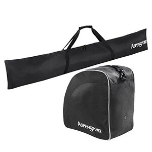 AspenSport Ski Bag Set, Black, 43 x 27 x 5 cm, 50 Litre, AS152018
