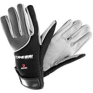 Cressi Unisex Erwachsene Tropical Gloves Handschuhe für Wassersport in Amara und Neopren 2 mm, Schwarz/Grau, XL