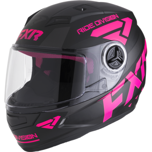 FXR Crosshjelm  Nitro Junior, Sort/Electric Pink  M